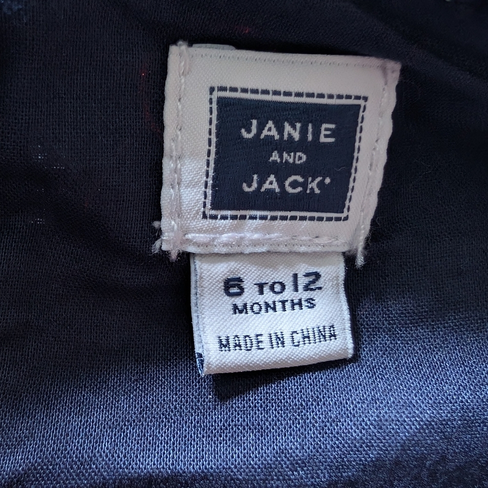 Janie and Jack Navy Dress with Red and White Cherries 4th Of July - Picture 3 of 4
